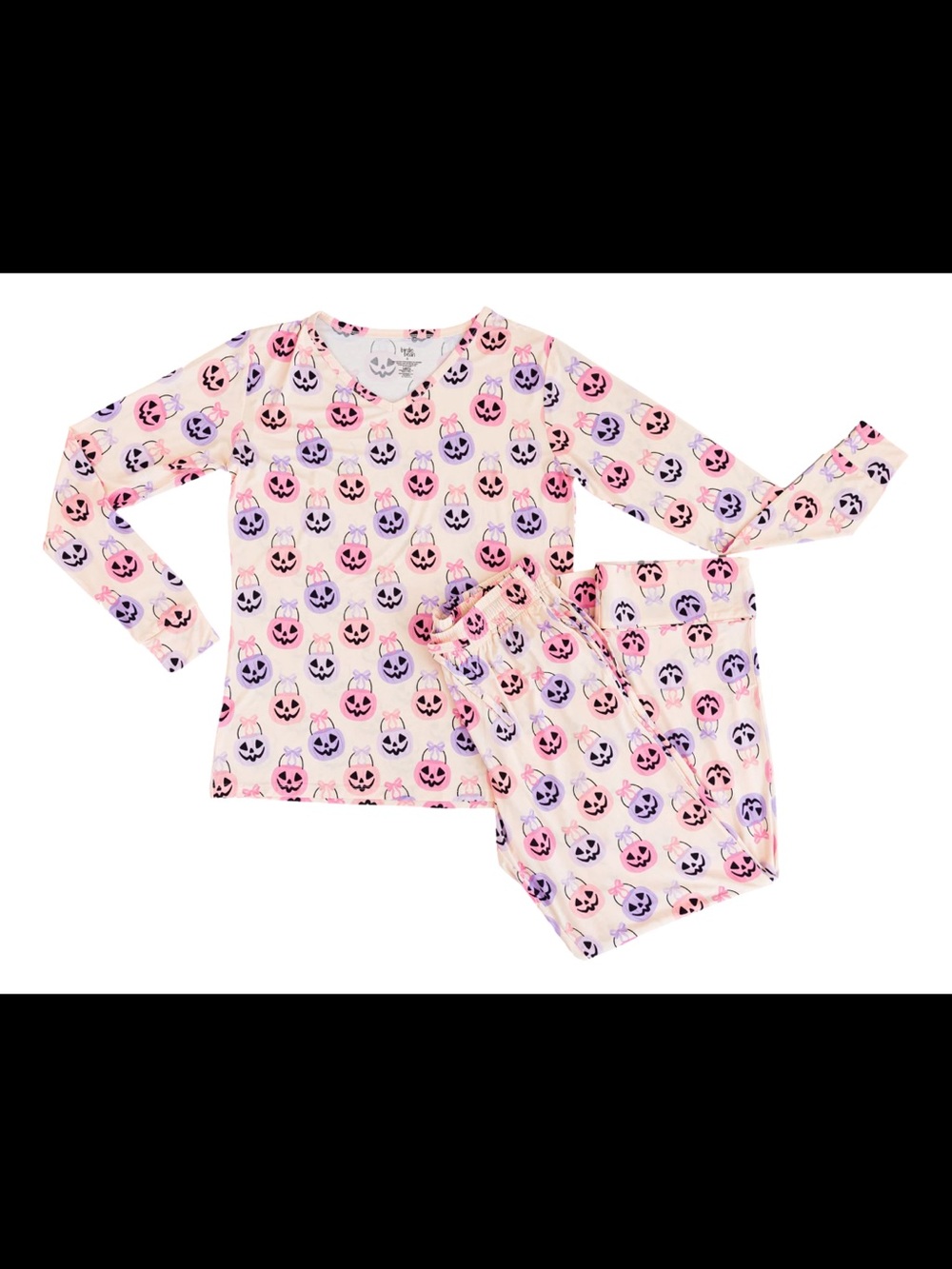 NWOT Birdie Bean Women’s XL Pink & Purple Pumpkin Print Bamboo PJ Set